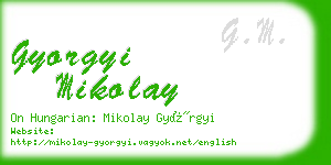 gyorgyi mikolay business card